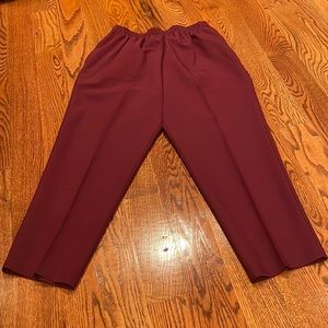 Bon Worth burgundy petite pants